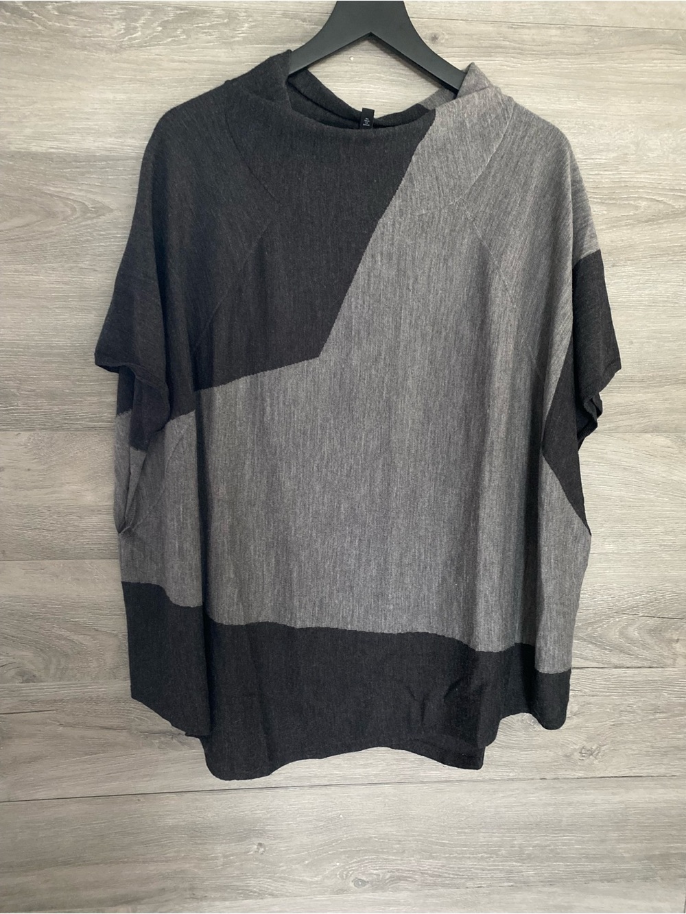 Eileen Fisher Merino Wool Drape Neck Poncho